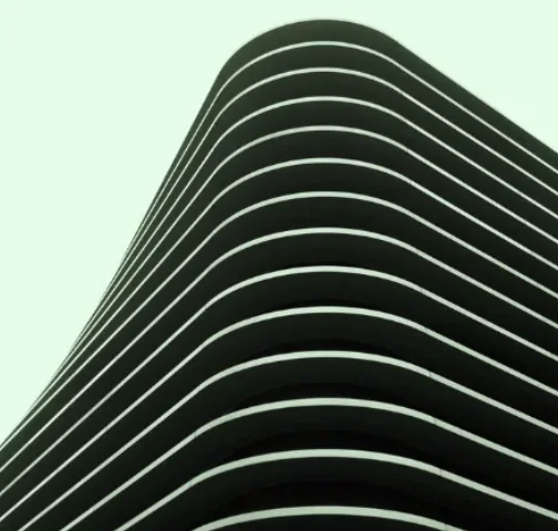 Curved building facade